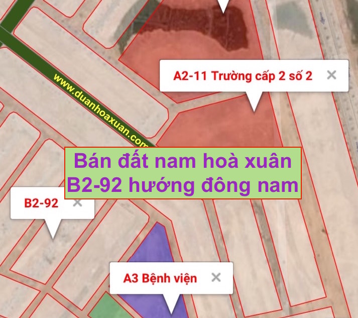 bán lô số 73 b2.92 nam hoà xuân